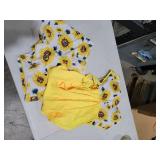 Yonique Tankini Swimsuits for Women Athletic Swim Tank Top with Boy Shorts Two Piece Tummy Control Bathing Suits Yellow Sunflower S