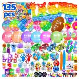 Erosbon 135pcs Party Favors for Kids3-5 4-8-12, Fidget Toys, Birthday Gift Toys, Treasure Box Toys Prizes for Kids, Bulk Toys Goodie Bag Stuffer Carnival Prize Reward