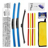 HODEE 3 Wipers 22"+20"+9" Colour Wiper Replacement for Ford Bronco Sport 2021-2024(not Base Model),Front Windshield Blades & Rear Window Blade,Replace Cover Blue/Yellow/Red