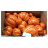 winemana 46 Pcs Assorted Size Artificial Pumpkins Fall Decorations, Orange Foam Pumpkin Autumn Decor, Decorative Faux Pumpkin for Harvest Thanksgiving Table Centerpiece Mantle Bowl Wedding Party