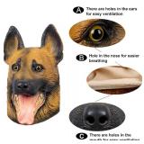 Dog Head Mask for Adult, German shepherd Mask Super Bowl Underdog Costume Animal Mask Halloween Latex Mask