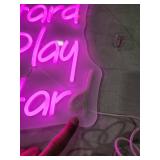 LED Work Hard Play Hard Neon Sign Pink Neon Lights for Girls Room Home Art Wall Decor Window Living Room Decor Birthday/Christmas