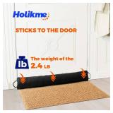 Holikme Weighted Door Draft Stopper 36inch, Heavy Duty Under Door Draft Blocker Bottom Door Seal Noise and Air, Door Guard Saving Energy, Black