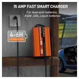 15 Amp 48 Volt Golf Cart Battery Charger for Club Car DS&Precedent,Trickle Charge,4-6H Full Charge,for Lead Acid Batteries,Replace Club Car Charger 48 Volt,Golf Cart Charger 48 Volt for Club Car,5.5Lb