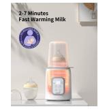 Bottle Warmer, GROWNSY 8-in-1 Fast Baby Milk Warmer with Timer for Breastmilk or Formula, Accurate Temperature Control, with Defrost, Sterili-zing, Keep, Heat Baby Food Jars Function