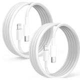 2Pack for iPhone14/13/12 Fast Charger Cable 6ft [Apple MFi Certified], USB Type C to Lightning Cable 6 Foot Apple iPhone Charging Cord for iPhone14 13 12 Pro XR XS Plus