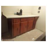 developing sink and countertop cabinet - in basement