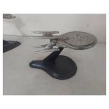 Star Trek Franklin Mint Pewter Starship Enterprise and Stargazer