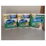 (3) Charmin 6 pack bathroom tissue