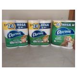 (3) Charmin 6 pack bathroom tissue