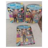 (3) Star Trek Next Generation figures - unopened