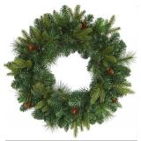 Mixed Pine Wreath LED Lights & Pinecones