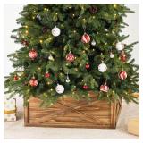 $60 Glitzhome Wooden Tree Collar, 26" L X 26" W