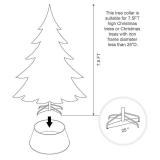 $63 Metal Merry Christmas Diecut Tree Collar 26" D