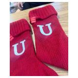 2pack! Holiday Knit Stocking Letter U, 19" Mantel