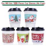 Christmas Cup Sleeves 120 Ct for 12-20 oz Cups