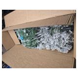 $250 7.5 ft. Pre-Lit Flocked Christmas Tree