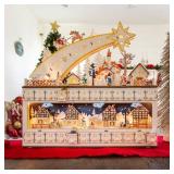 $60 17 in. Wood LED Shooting Star Advent Calendar