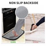 TWO Pack Kitchen-Mats, Non-Slip Rug, 18"x28", Black