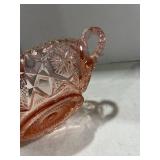 Imperial glass salmon double handled dish