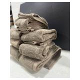 Brown bathroom towels