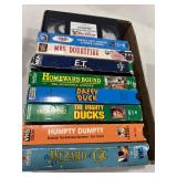 E.T, Mrs. Doubtfire and other VHS tapes