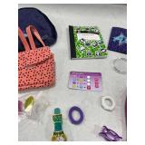 American Girl school accessories, outfit and hair accessories