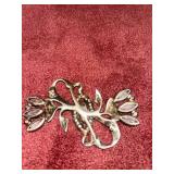 1930s Art Deco Sterling Silver Lily Flower Brooch (one online is listed at $269)