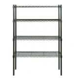 Hyper Tough 4 Tier Wire Shelf Unit Black 1400 lb. Capacity