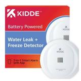 3 Pack Kidde Smart Water Leak Detector & Freeze Sensor with Smart Features, Battery Operated (B0B2KPL9CC)