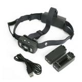 Swiss Tech Rechargeable LED Headlamp IP54 Weatherproof Drop Resistant Motion Activated 680 Lumen