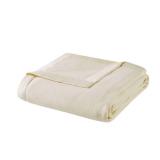 Sleep Philosophy True North Handmade Throw Blanket Micro Fleece, Full/Queen, Ivory