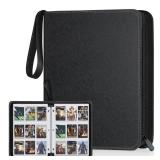 Bulk Pockets Card Binder, Trading Card 9 Pocket Durable Card Holder Album, Baseball Card Protectors for MTC,TCG, Game Cards, Sports Cards (Black)