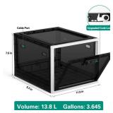 Barhon Medicine Lock Box for Medication Safe, Lockable Snack Box with Combination Lock, Large Refrigerator Locked Storage for Food Safe, Plastic Phone Locking Containers for Office Home