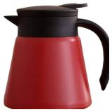 Goeielewe Thermal Coffee Carafe Tea Pot 20 Oz Stainless Steel Insulation Pot Double Wall Vacuum Insulated Coffee Water & Beverage Dispenser (Red)