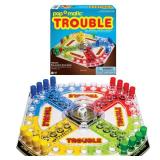 Winning Moves Classic Trouble with Retro Artwork and Pop-o-Matic Popper Games USA, Designed for Kids, Ages 5+ Perfect for an Indoor Interactive Activity (1176)