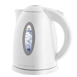 OVENTE Electric Kettle, Hot Water, Heater 1.7 Liter - BPA Free Fast Boiling Cordless Water Warmer - Auto Shut Off Instant Water Boiler for Coffee & Tea Pot - White KP72W