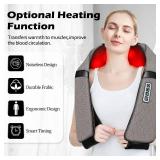 Shiatsu Electric Neck Back Massager Pillow 3D Kneading with Heat For Shoulder, Lower Back, Foot, Leg Muscles Pain Relief Relax in Car Office and Home