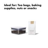 OXO Good Grips POP Container - Airtight Food Storage - Big Square Mini 1.1 Qt Ideal for tea bags, baking supplies, nuts or snacks