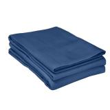 Superior Flannel Cotton Pillowcase Bedding Set, Set Includes: 2 Pillow Covers, Solid Contemporary Bedroom Accent, Modern Traditional Soft, Breathable and Plush, King, Navy Blue