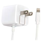 Lightningfast Fast Charger iPhone 14 Charger Block - Rapid One Piece iPhone Charger - Works With 20W 30W - Certified Lightning Apple Charger Block for iPhone 13 Pro Max Charger - Pins Fold - White 3ft