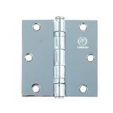 Polished Chrome Door Hinges 3.5 Inch Square, Ball Bearing for Smooth Function and No Dust Build Up, 2 Pack