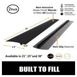 SEVCHY Silicone Stove Gap Covers (2 pack), Heat Resistant Stove Counter Guard Gap Filler Seal the gap between Oven Kitchen Cabinet and Stove Countertop Easy Clean (21 inch, Black)