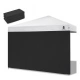 Pop Up Canopy Gazebos Tent - Straight Leg, Instant Waterproof Canopy SunWall, 3 Pack Canopy Sidewalls Only, Black 12x12