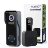 MUBVIEW Wireless Doorbell Camera with Chime 2K HD, WiFi Video Doorbell Camera with Voice Changer, Motion Detector, Anti-Theft Device, Night Vision, 2-Way Audio, Local/Cloud Storage, No Subscription - 