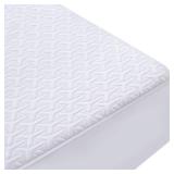 MERITLIFE Premium 100% Waterproof King Size Mattress Protector Cooling Mattress Pad Cover Breathable Deep Pocket Protection Machine Washable Noiseless Quiet (White,King 78"x80")