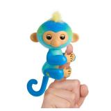 Fingerlings 2023 NEW Interactive Baby Monkey Reacts to Touch 70+ Sounds & Reactions Leo (Blue)