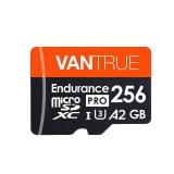 Vantrue 256GB microSDXC UHS-I U3 4K UHD Video High Speed Transfer Monitoring SD Card with Adapter for Dash Cams, Body Cams, Action Camera, Surveillance & Security Cams