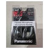 Panasonic - Flexible Microphone Headset - Black, Open box