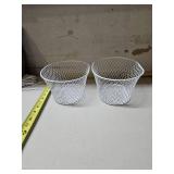 Lot of 2 metal small baskets for display items or store items or whatever